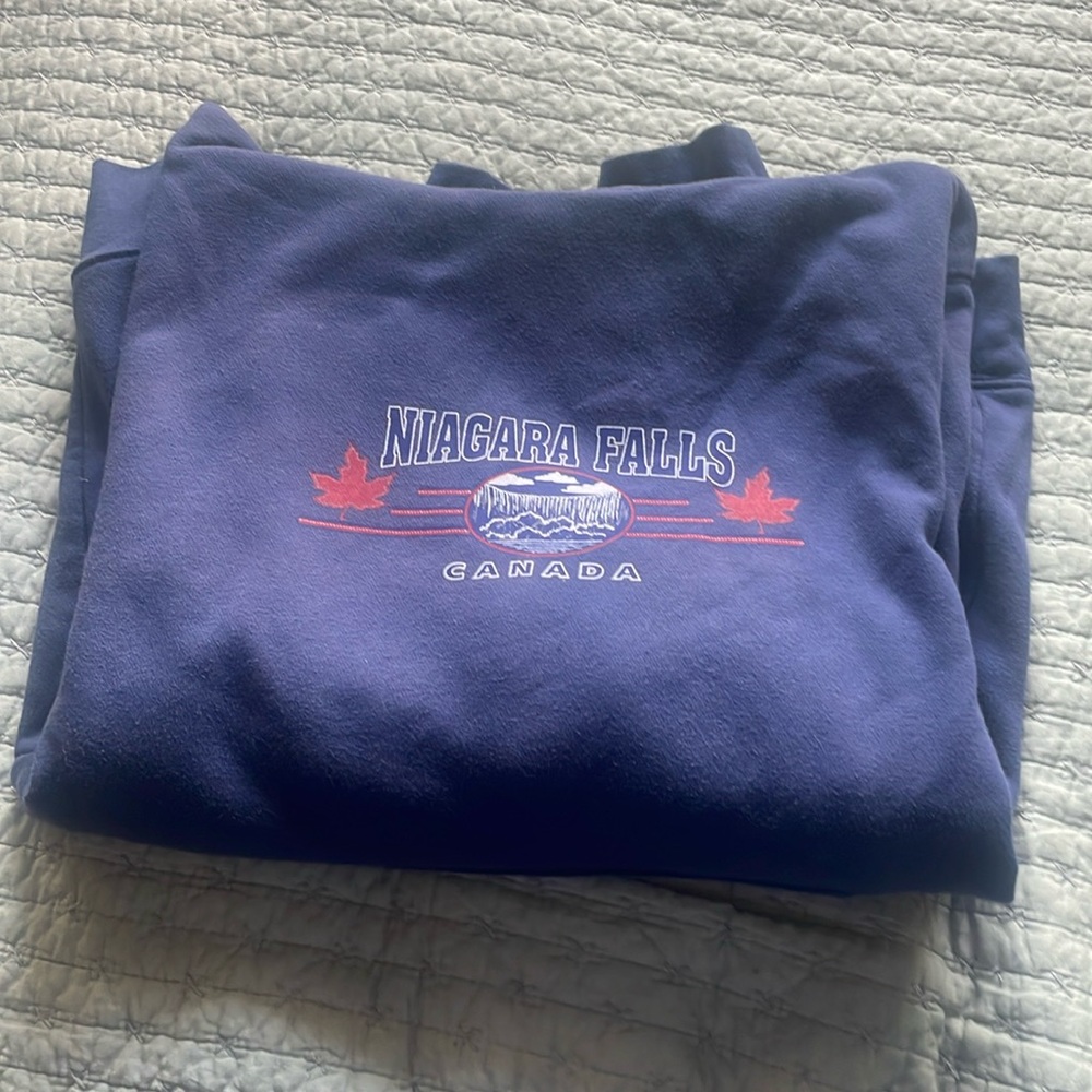 Navy Niagara Falls hoodie sweatshirt